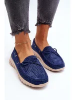 Dámské mokasíny s mašlí, tmavě modrá Reece Dámské mokasíny s mašlí, tmavě modrá Reece