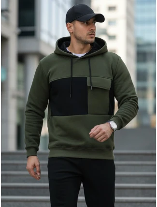 Pánska khaki mikina FashionStreet BX5913