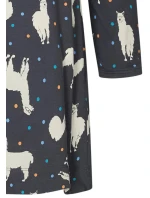 Dámska nočná košeľa 11232-418-2 tm. modrá so vzorom - Rebelle Dámska nočná košeľa 11232-418-2 tm. modrá so vzorom - Rebelle