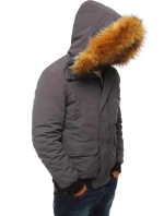 FashionStreet tmavosivá pánska zimná bunda TX3942