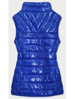 Svetlo modrá dámska lesklá vesta so stojačikom (B0107) Svetlo modrá dámska lesklá vesta so stojačikom (B0107)
