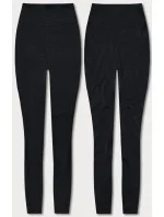 Čierne dámske legíny s ozdobnými švami (54460) Čierne dámske legíny s ozdobnými švami (54460)