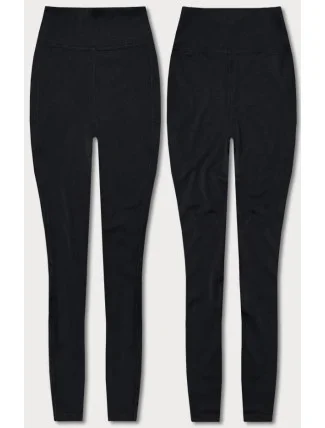 Čierne dámske legíny s ozdobnými švami (54460) Čierne dámske legíny s ozdobnými švami (54460)