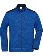 Daiber JN 862 Pánska pracovná bunda z pleteného fleecu – Strong 02.0862 royal melange/navy Daiber JN 862 Pánska pracovná bunda z pleteného fleecu – Strong 02.0862 royal melange/navy