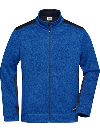 Daiber JN 862 Pánska pracovná bunda z pleteného fleecu – Strong 02.0862 royal melange/navy Daiber JN 862 Pánska pracovná bunda z pleteného fleecu – Strong 02.0862 royal melange/navy