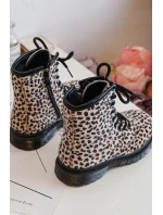 Dziecięce Botki Ocieplane z Suwakiem Beżowe Goopy