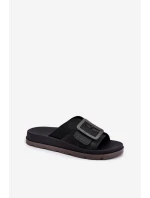 Pachnące Klapki Damskie Z Ozdobną Klamrą ZAXY RR285078 Czarne