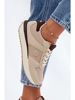 Dámske tenisky na platforme Big Star TT274275 Beige