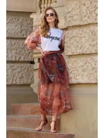 Dlhá sukňa model 145582 Makadamia Dlhá sukňa model 145582 Makadamia