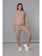 Teplý béžový dámsky teplákový komplet (YP-1104)