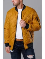 Pánsky prešívaný bomber tmavožltý (MY01-23) Pánsky prešívaný bomber tmavožltý (MY01-23)