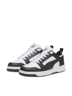 Puma Rebound V6 Lo Mid biela a čierna 393833 01 Puma Rebound V6 Lo Mid biela a čierna 393833 01