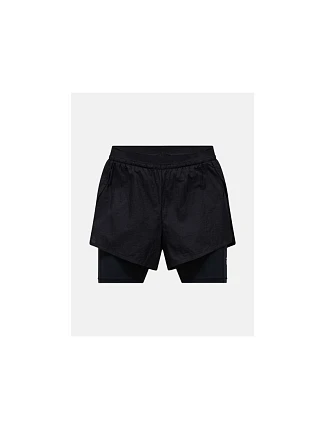 Dámske šortky PEAK PERFORMANCE W Discover 2-In-1 Shorts, čierne Dámske šortky PEAK PERFORMANCE W Discover 2-In-1 Shorts, čierne