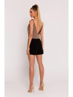 M775 Šortky so záhybmi - čierne