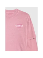 Dievčenské tričko s nadrozmernou potlačou a dlhým rukávom 4F 4FJRAW25TLONF543-54S