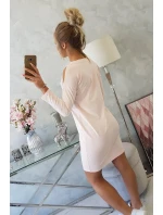 Šaty s potlačou lásky v púdrovo ružovej farbe Šaty s potlačou lásky v púdrovo ružovej farbe