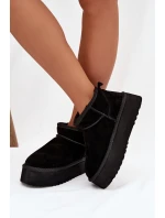 Ženské sněhule z přírodního semiše černé Mairene