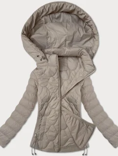 Dámska krátka béžová prešívaná bunda J Style (16M9239-62)