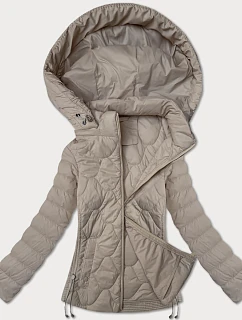 Dámska prešívaná krátka bunda J Style Beige (16M9239-62)