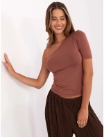 Dámske hnedé tričko na jedno rameno (190101) Dámske hnedé tričko na jedno rameno (190101)