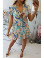 Kvetinové šaty s výstrihom do V ecru Kvetinové šaty s výstrihom do V ecru