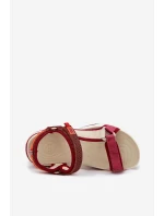 Sandały Damskie Na Rzepy D.Franklin DFSH406003 Bordowe