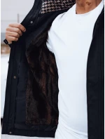 Pánska zimná bunda s kapucňou tmavomodrá FashionStreet TX4907