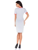 Dámske šaty model 71193 šedo - oranžová - RaWear