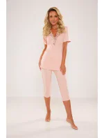 Dámske pyžamo De Lafense 642 Noela kr/r S-2XL