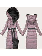 Obojstranná zimná bunda Minority s pruhmi Graphite Pink (M2-6519-27+52)