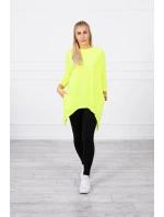 Mikina s potlačou kolesa žltá neónová