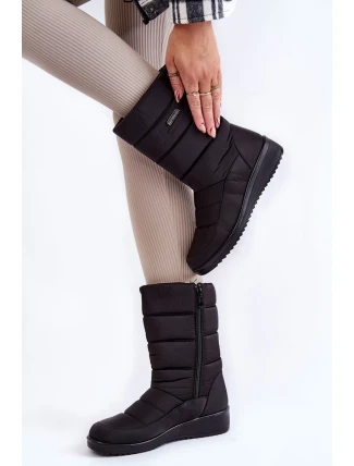 teplé topánky na klinoch Black Calena teplé topánky na klinoch Black Calena