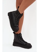 Wysokie Trampki Damskie Ocieplane Big Star OO274A355 Czarne