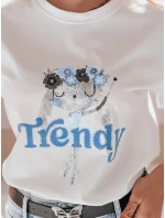 Dámske tričko s potlačou TRENDY BUNNY biele FashionStreet RY2906 Dámske tričko s potlačou TRENDY BUNNY biele FashionStreet RY2906