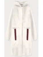 Biela alpaka s kapucňou (B3005)