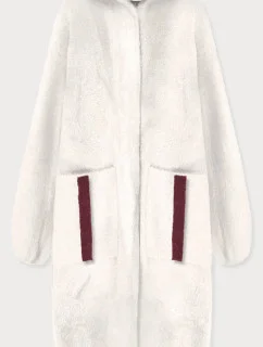 Biela alpaka s kapucňou (B3005)