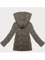 Béžová (16M9191-62) Dámska bunda J Style s kapucňou úzkeho strihu Béžová (16M9191-62) Dámska bunda J Style s kapucňou úzkeho strihu
