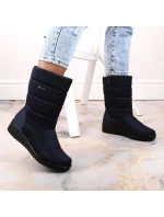 Dámske vysoké snehové topánky W EVE436B navy blue - Novinky
