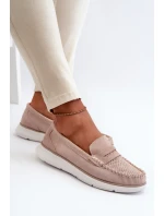 Sametové mokasíny na platforme Sergio Leone SP012 Beige Sametové mokasíny na platforme Sergio Leone SP012 Beige