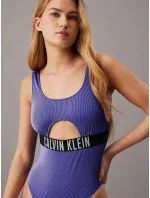 Dámske jednodielne plavky KW0KW02640 C86 modrá - Calvin Klein