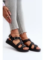 Pachnące Gładkie Sandały Damskie ZAXY NN285007 Czarne