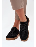 Zamszowe Sneakersy Damskie Big Star SS274673 HI-POLY SYSTEM Czarne