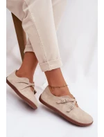 Kožené semišové dámské polobotky Zazoo N1271 světle béžové Kožené semišové dámské polobotky Zazoo N1271 světle béžové