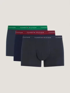 Pánske boxerky 3-PACK UM0UM02763 0SS tm. modrá - Tommy Hilfiger