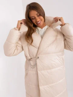 Dámska ľahká páperová zimná bunda Továrenská cena light beige (TR8310)