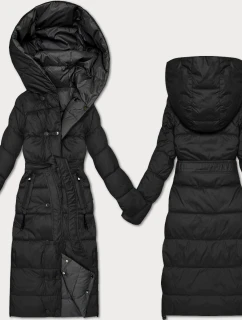 Obojstranná zimná bunda Minority s čiernymi a grafitovými pruhmi (M2-6519-1+27)