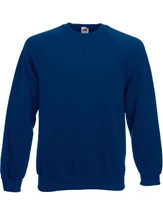 Fruit of the Loom Classic Raglan Sweat – mikina s raglánovými rukávmi 16.2216, tmavomodrá