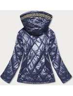 Tmavomodrá dámska bunda plus size (B8013-72)