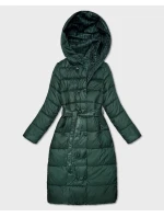 Obojstranná dlhá bunda s kapucňou zelená (P22-6638-33+33)