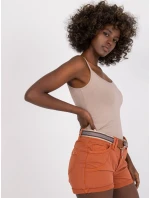 Šortky D63990Z62190K svetlo hnedé